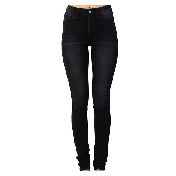 Judy Blue Denim - Judy Blue High Rise Skinny Black Denim Jeans Jb88450 Women's Plus Size 20W 20